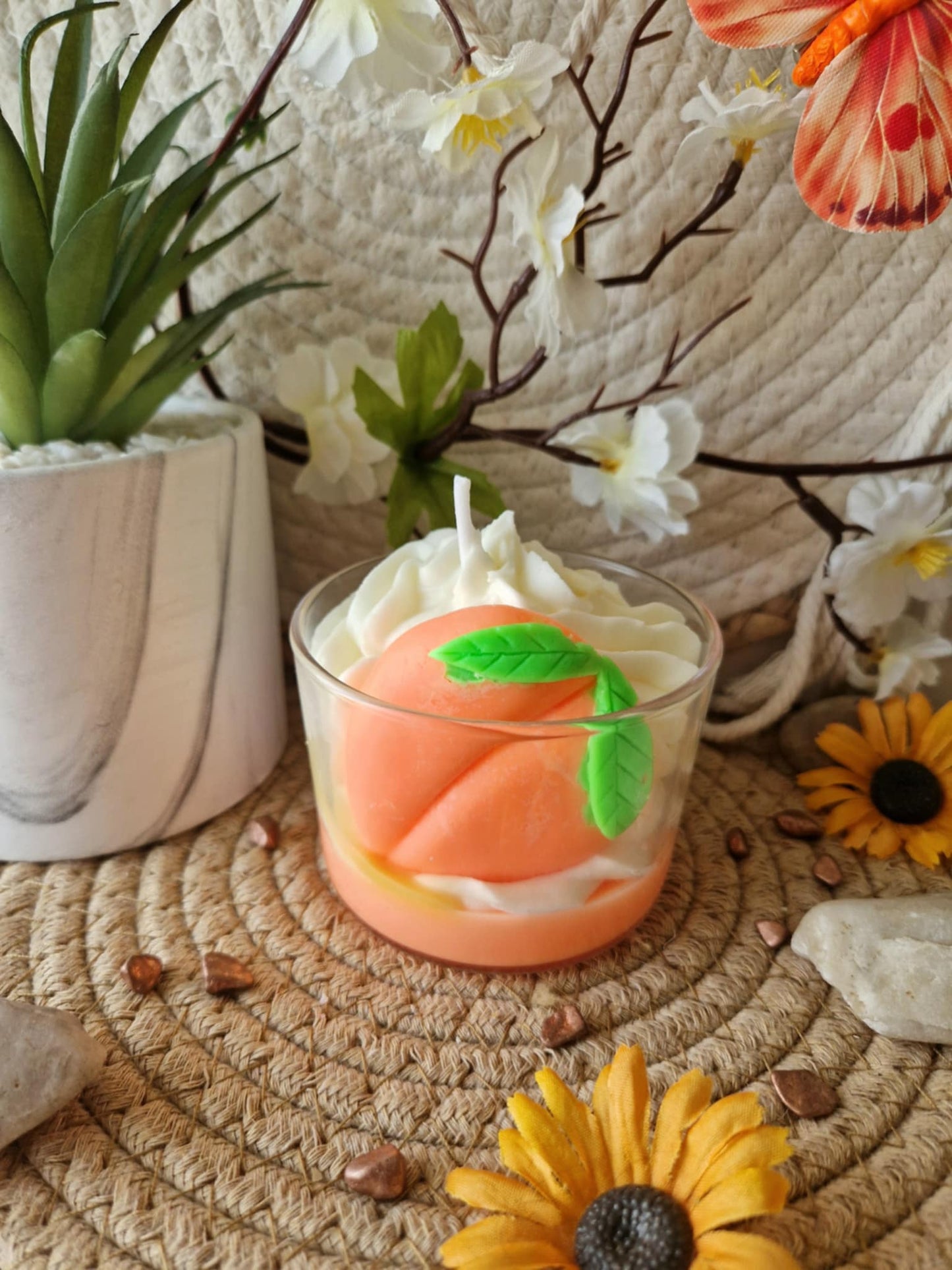 Bougie Gourmande Monoï Pêche