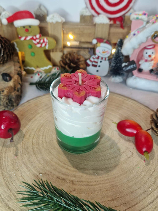 Mini Bougie Gourmande Fleur de Noël