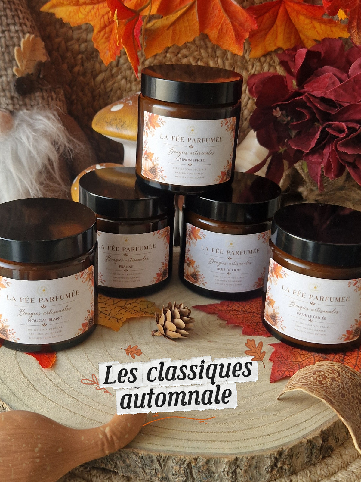 Bougie classique automnal